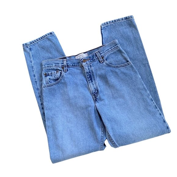 Vintage Levi Strauss High Rise Light Wash Relaxed Fit Denim Jeans 10L - Picture 2 of 10